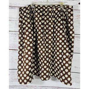 Daisy Flower Skirt Brown Floral Vintage Womens Plus Size 3X Mod Handmade Zipper